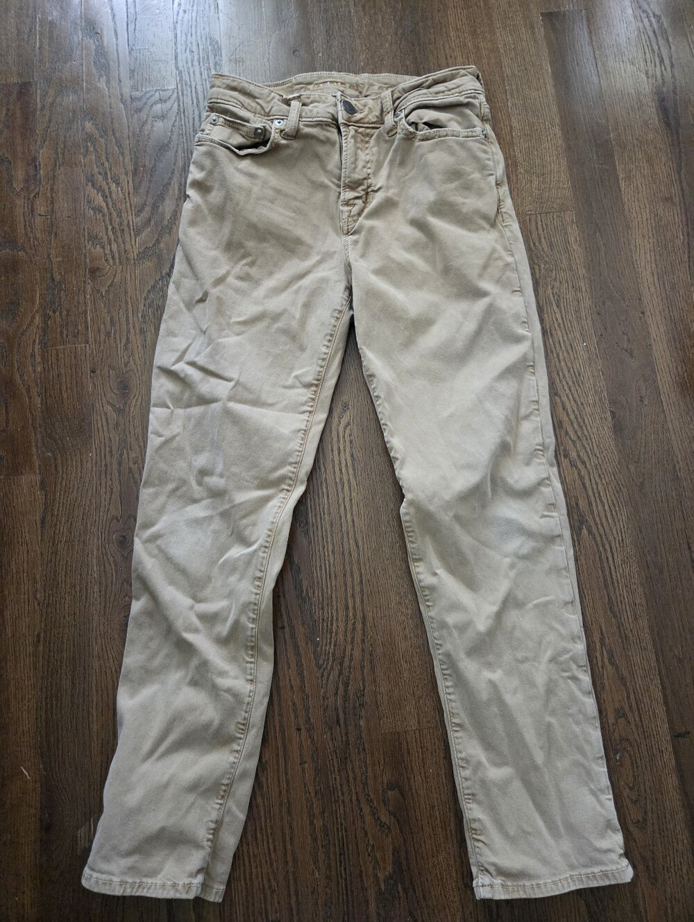 American Eagle Mens Slim Straight Khaki Pants 26x28